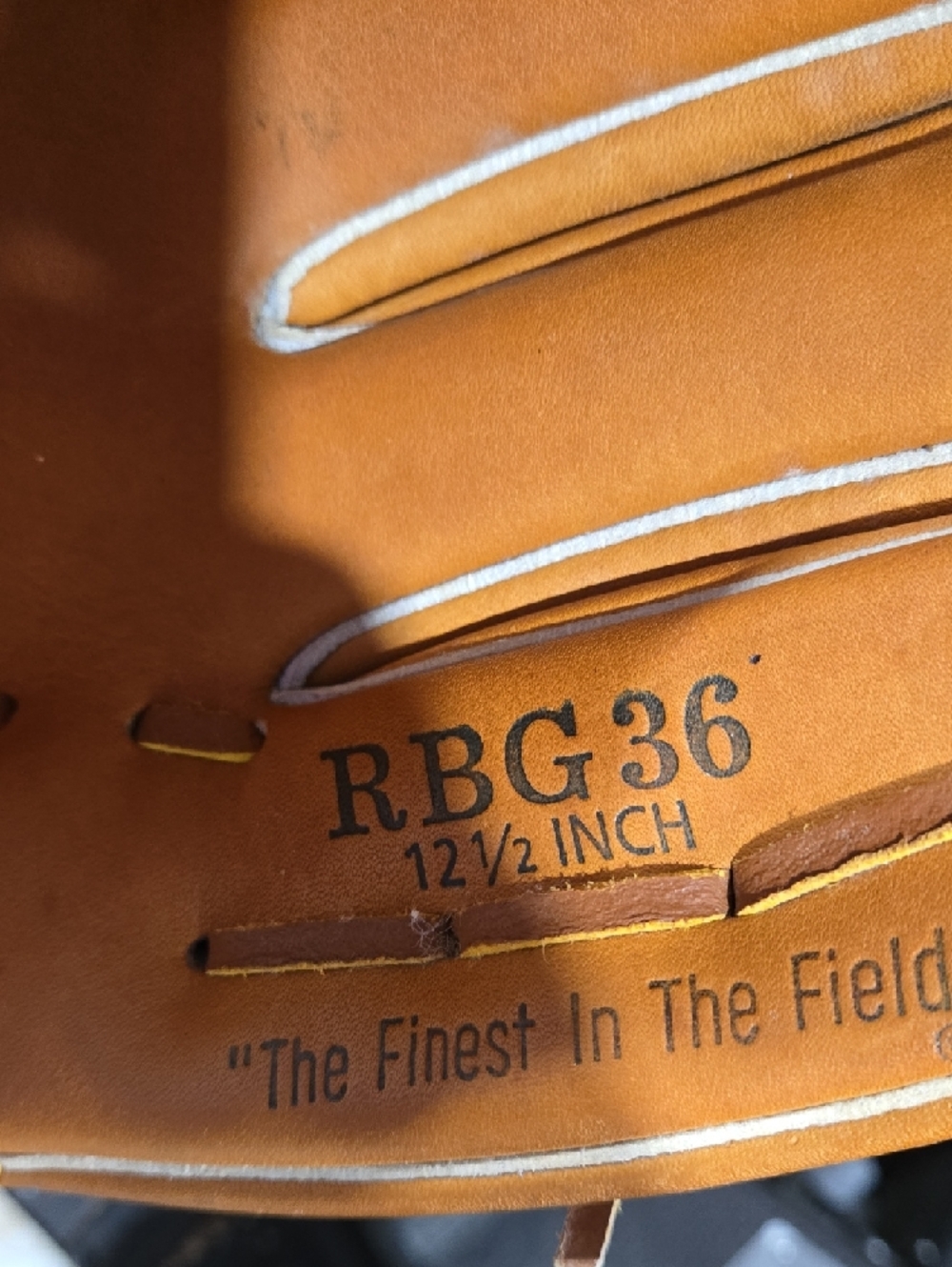Vintage Rawlings Tan Leather Baseball Glove - Picture 5 of 7